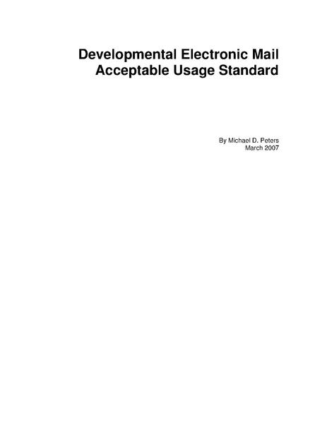 File:Developmental Electronic Mail Acceptable Usage Standard.pdf